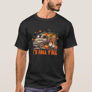 T-shirt C'est automne Y tout Bonjour Automne Citrouille Ca