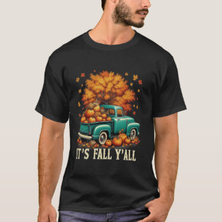 T-shirt C'est Automne Y tout Camion Citrouille Automne Arb