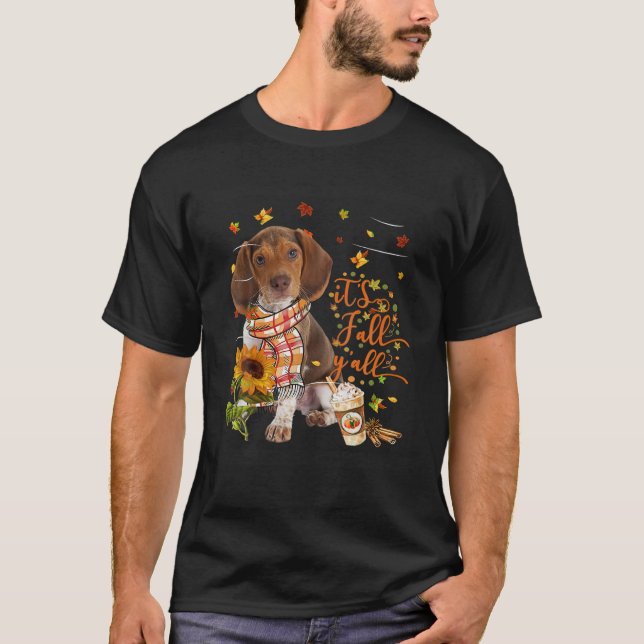 T-shirt C'est automne Y tout chien de poche Thanksgiving H (Devant)
