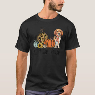 T-shirt C'est Automne Y tout Jaune Beagle Chien Leopard Ci