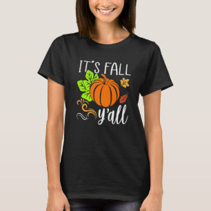 T-shirt C'est automne Y'all Automne Aquarelle automne