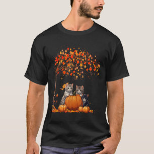 T-shirt C'est Automne Y'all Cat Leaf Fall Tree Bonjour Aut
