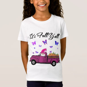 T-Shirt C'est Automne Y'all Citrouilles Imprimer Camion d'