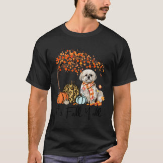 T-shirt C'Est Automne Y'All Shih Tzus Amoureux des chiens