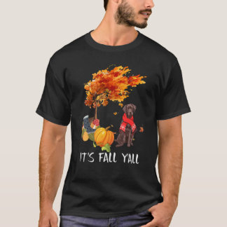 T-shirt C'est automne Y'all Tee Chocolate Labrador Automne