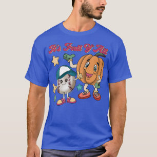 T-shirt C'est Automne Y'all Vibes Citrouilles de baseball 