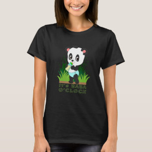 T-shirt C'est Baba O'clock Baby Panda Bear In Diaper With 