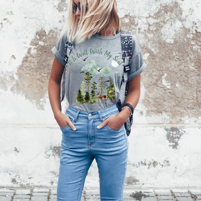 T-shirt C'est bien avec mon Soul Christian Song Woodland (Créateur téléchargé)