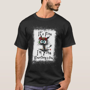 T-shirt C'est Bien Je Suis Bien Tout Va Bien Chat Noël