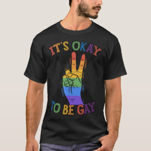 T-shirt C'est bon d'être gay Ally signe de paix main LGBTQ