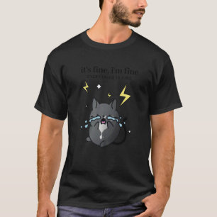 T-shirt C'est bon Je vais bien Tout est fin Tuxedo Chat
