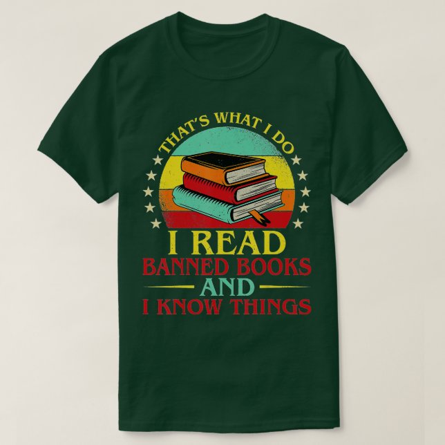 T-shirt C'est ce que je fais Je lis des livres interdits D (Design devant)