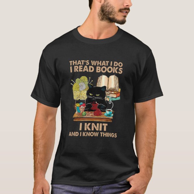 T-shirt C'est ce que je fais Je lis des livres que je Knit (Devant)