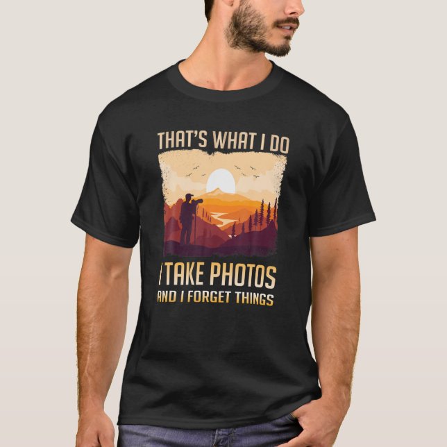 T-shirt C'est ce que je fais Je prends des photos Randonné (Devant)