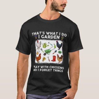 T-shirt C'Est Ce Que Je Fais Jouer Je Joue Avec Les Poulet