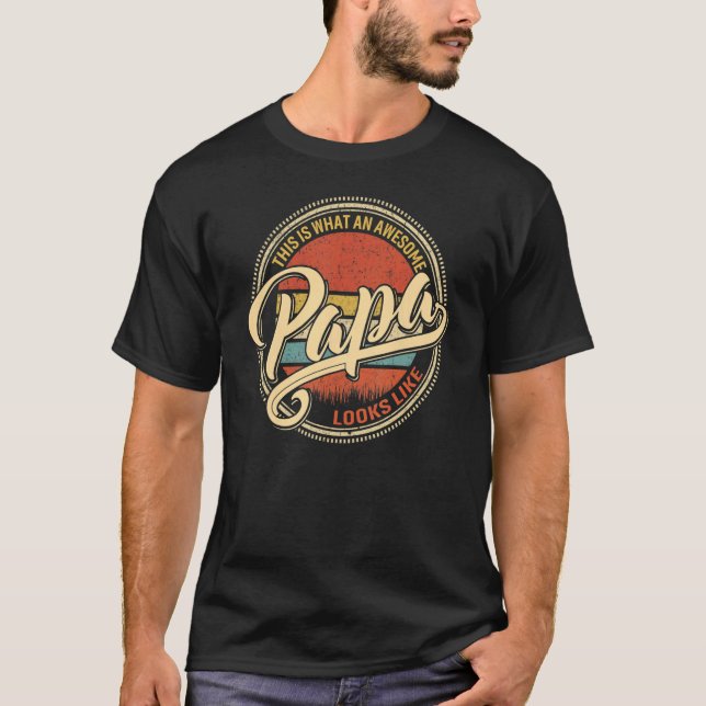 T-shirt C'Est Ce Que Papa Vin A L'Air De Papa Papa Papa (Devant)