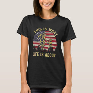 T-shirt C'Est Ce Qu'Est La Vie À Propos De Biker Père Avec