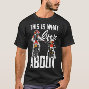 T-shirt C'Est Ce Qu'Est La Vie De Papa & Son Motocross Dir