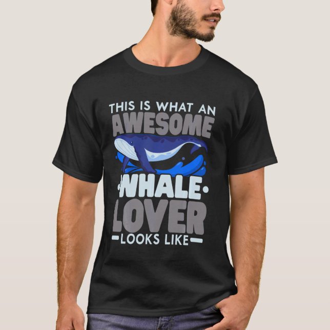 T-shirt C'Est Ce Qu'Une Baleine Magnifique Ressemble À L'A (Devant)