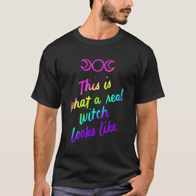 T-shirt C'Est Ce Qu'Une Véritable Sorcière Ressemble À Hal (Devant)