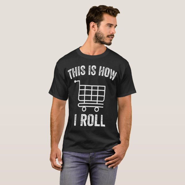T-shirt C'Est Comme Ça Que Je Passe Le Panier Supermarché (Devant entier)