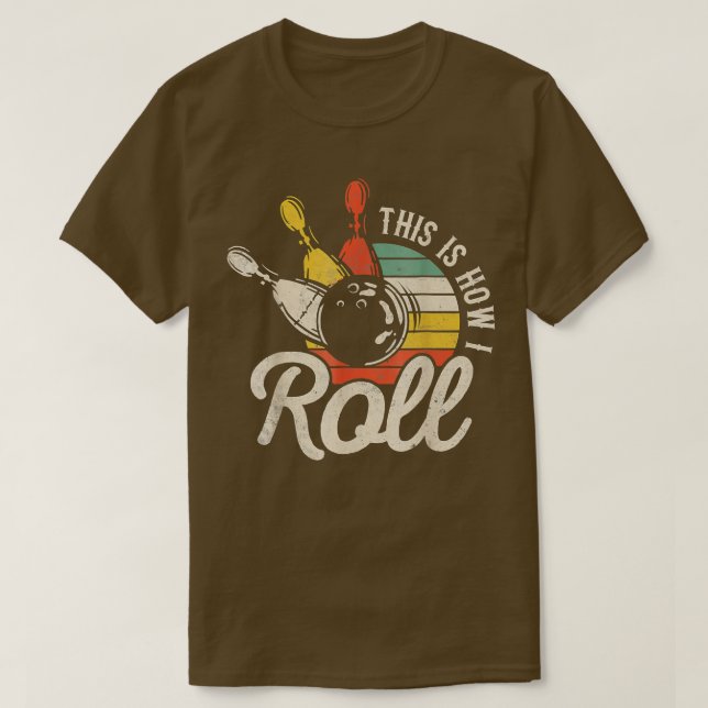 T-shirt C'Est Comme Ça Que Je Passe Retro Bowling Team Bow (Design devant)