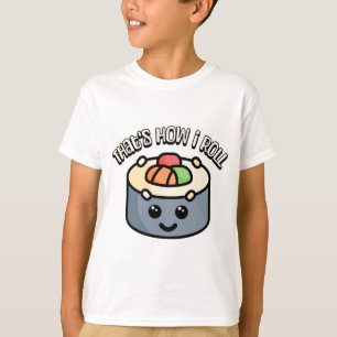 T-shirt C'est comme ça que je roule ! Caricature sushi mig