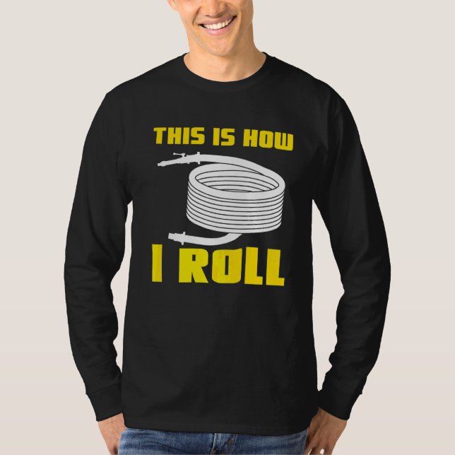 T-shirt C'Est Comme Ça Que Je Roule Volontaire Pompier Pom (Devant)