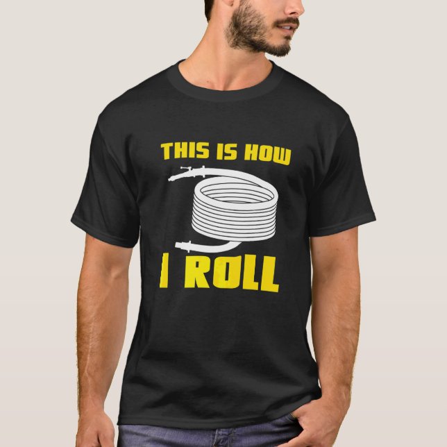 T-shirt C'Est Comme Ça Que Je Roule Volontaire Pompier Pom (Devant)