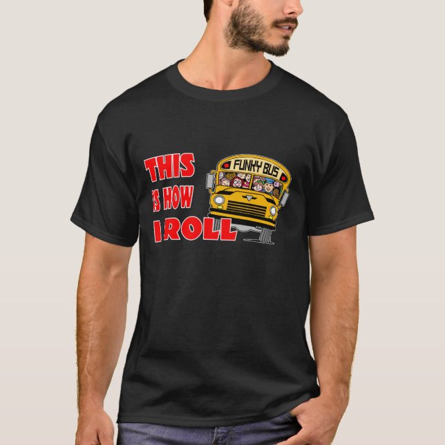 T-shirt C'est comment je roule - autobus scolaire (Devant)