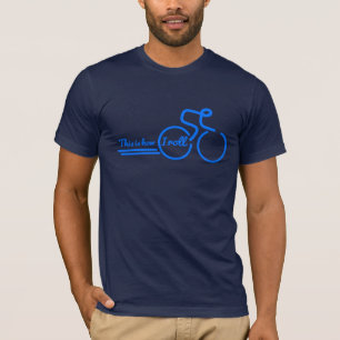 T-shirt C'est comment je roule la pièce en t bleue de