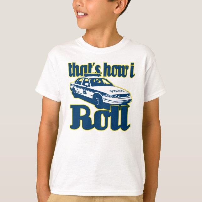 T-shirt C'est comment je roule la police (Devant)
