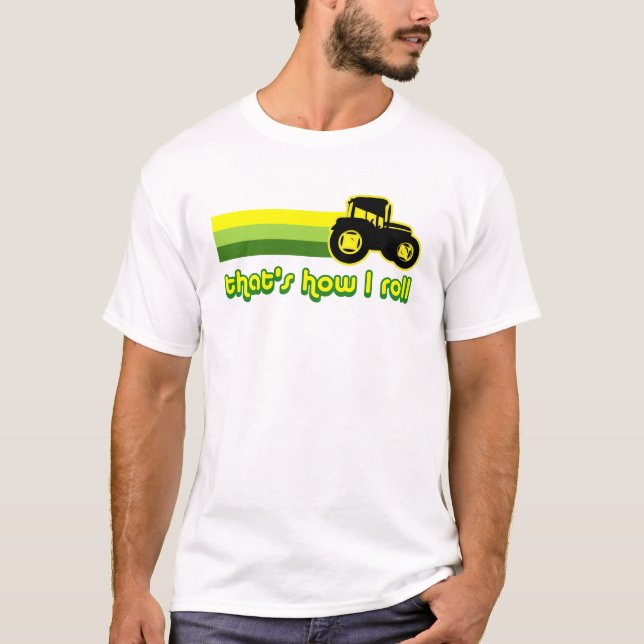 T-shirt C'est comment je roule le tracteur (Devant)