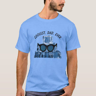 T-shirt C'est cool. Papa. Jamais. Lunettes de soleil Cubes