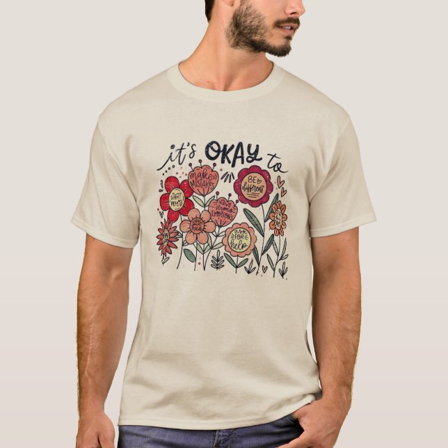 T-shirt C'est correct boho Floral de sensibilisation à la  (Devant)