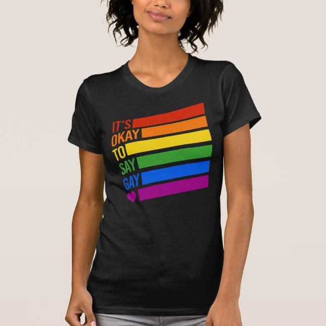T-shirt C'est correct de dire gay (Devant)