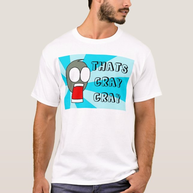 T-shirt C'EST CRAY CRAY-bleu (Devant)