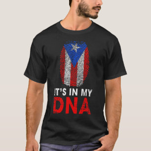 T-shirt C'est dans l'ADN Portoricain empreintes digitales