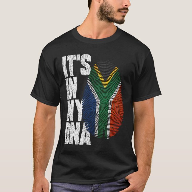 T-shirt C'est dans mon ADN Afrique du Sud Fière Afrique du (Devant)
