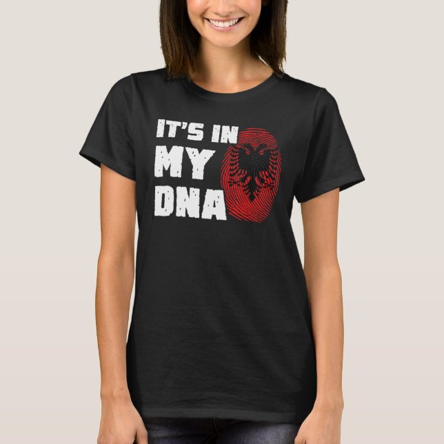 T-shirt C'est dans mon ADN Albanie Drapeau Drapeau Hommes  (Devant)