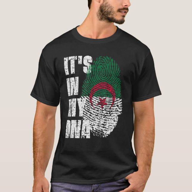 T-shirt C'est dans mon Adn Algérie Drapeau Algérien (Devant)