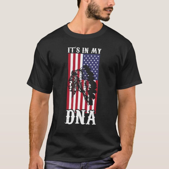 T-shirt C'est dans mon ADN Amérindien (Devant)