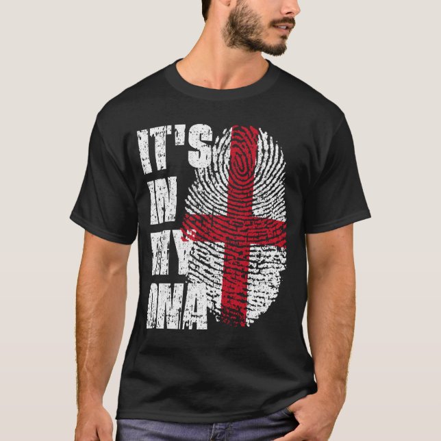 T-shirt C'EST DANS MON ADN Angleterre Drapeau Anglais (Devant)