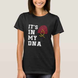 T-shirt C'est dans mon ADN Angola Fière Angola drapeau