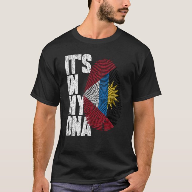 T-shirt C'est dans mon ADN Antiguan Hispanic Antigua Drape (Devant)