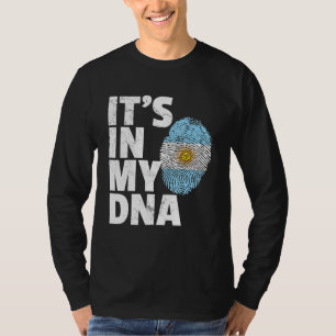 T-shirt C'Est Dans Mon Adn Argentine Flag Pride Pays Natio