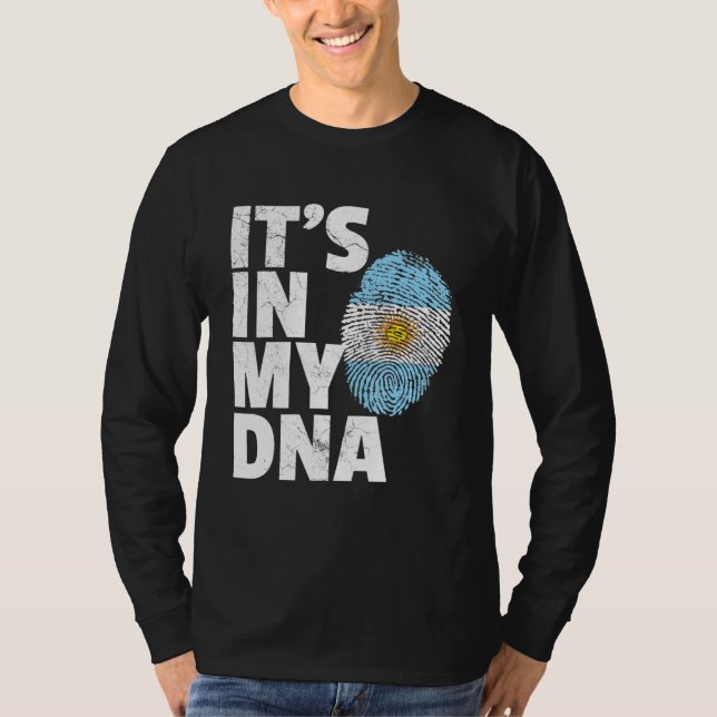 T-shirt C'Est Dans Mon Adn Argentine Flag Pride Pays Natio (Devant)