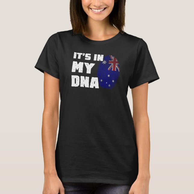 T-shirt C'est dans mon ADN Australie Drapeau empreintes di (Devant)