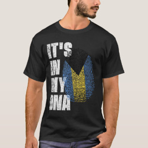 T-shirt C'EST DANS MON ADN Bahamas Drapeau