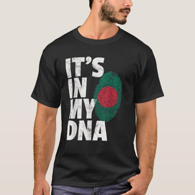T-shirt C'EST DANS MON ADN Bangladesh Drapeau Hommes Femme (Devant)